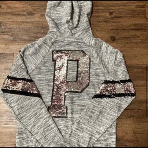 VS PINK REVERSIBLE BLING HOODIE WITH JOGGERS OUTFIT SET XS - Picture 3 of 13